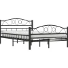 vidaXL - Bed frame met hoofdiende - zwart - Staal - 120x200 cm