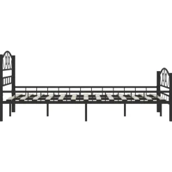 vidaXL - Bed frame met hoofdiende - zwart - Staal - 120x200 cm