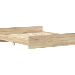 vidaXL - Bed frame met hoofd- en voeteneinde - Sonoma eikenkleur - 160x200 cm New