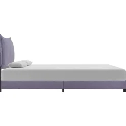 vidaXL - Bed frame met hoofdbord - Lichtgrijs - Stof - 140x200 cm New