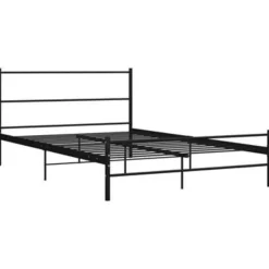 vidaXL - Bed frame met hoofdeinde - Zonder matras - Zwart - Metaal - 140x200 cm Best