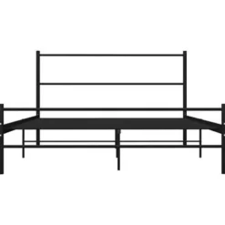 vidaXL - Bed frame met hoofdeinde - Zonder matras - Zwart - Metaal - 140x200 cm Best