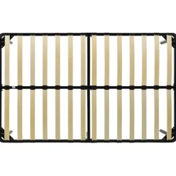 vidaXL - Bed frame met hout lattenbodem - Zwart - Metaal - 120x200 cm New