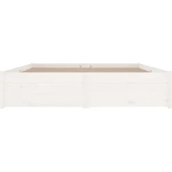 vidaXL - Bed frame met lades - Wit - Massief grenenhout - 140x200 cm