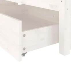 vidaXL - Bed frame met lades - Wit - Massief grenenhout - 140x200 cm
