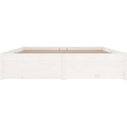 vidaXL - Bed frame met lades - wit - Massief grenenhout - 120x200 cm Clearance