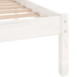 vidaXL - Bed frame met lattenbodem - Wit - Massief grenenhout - 140x200 cm Sale