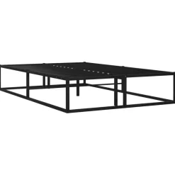vidaXL - Bed frame met latternbodem - Zwart - Metaal - 120x200 cm Online