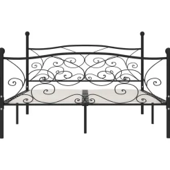 vidaXL - Bed frame met lattenbodem - Zwart - Metaal - 180x200 cm