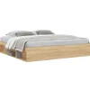vidaXL - Bed frame met opbergruimte - Sonoma eikenkleurig - Hout - 200x200 cm Online