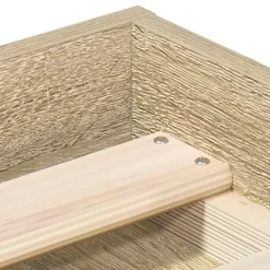 vidaXL - Bed frame met opbergruimte - Sonoma eikenkleurig - Hout - 200x200 cm Online