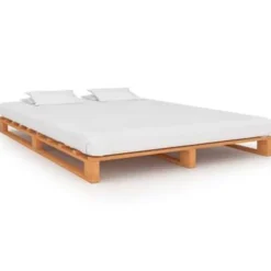 vidaXL - Bed frame pallet - Bruin - Massief grenenhout - 180x200 cm