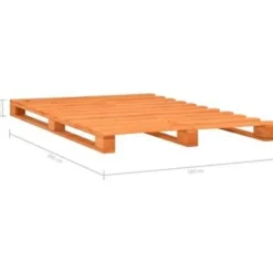 vidaXL - Bed frame pallet - Bruin - Massief grenenhout - 180x200 cm
