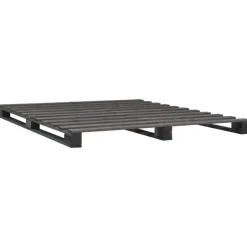 vidaXL - Bed frame pallet - Grijs - Massief grenenhout - 120x200 cm Discount