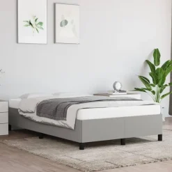 vidaXL - Bed frame zonder matras - Lichtgrijs - Stof - 120x200 cm Online