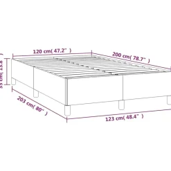 vidaXL - Bed frame zonder matras - Lichtgrijs - Stof - 120x200 cm Online