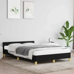 vidaXL - Bed frame zonder matras - Zwart - Stof - 120x200 cm Sale