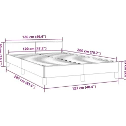 vidaXL - Bed frame zonder matras - Zwart - Stof - 120x200 cm Sale