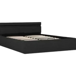 vidaXL - Bed met opbergruimte en LED - Donkergrijs - Stof - 140x200 cm Hot