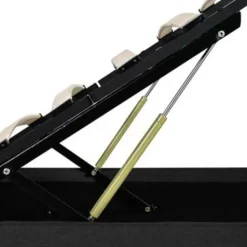 vidaXL - Bed met opbergruimte en LED - Donkergrijs - Stof - 140x200 cm Hot