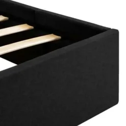 vidaXL - Bed met opbergruimte en LED - Donkergrijs - Stof - 140x200 cm Hot