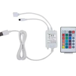 vidaXL - Bed met opbergruimte en LED - Donkergrijs - Stof - 140x200 cm Hot