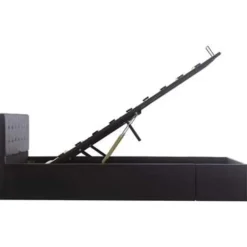 vidaXL - Bed met opbergruimte - Hydraulisch - Zwart - Kunstleer - 140x200 cm