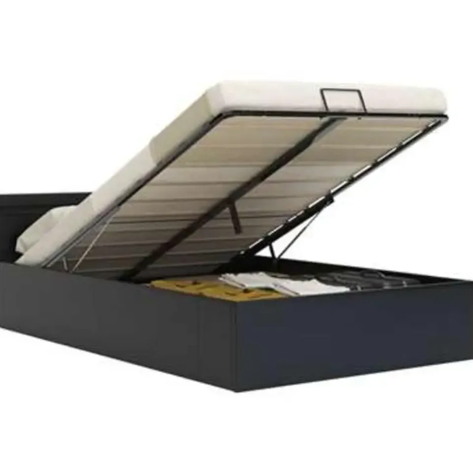 vidaXL - Bed met opbergruimte en LED - Zwart - Kunstleer - 160x200 cm Hot