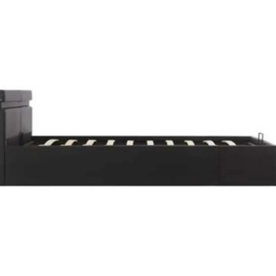 vidaXL - Bed met opbergruimte en LED - Zwart - Kunstleer - 160x200 cm Hot