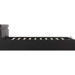 vidaXL - Bed met opbergruimte en LED - Zwart - Kunstleer - 160x200 cm Hot