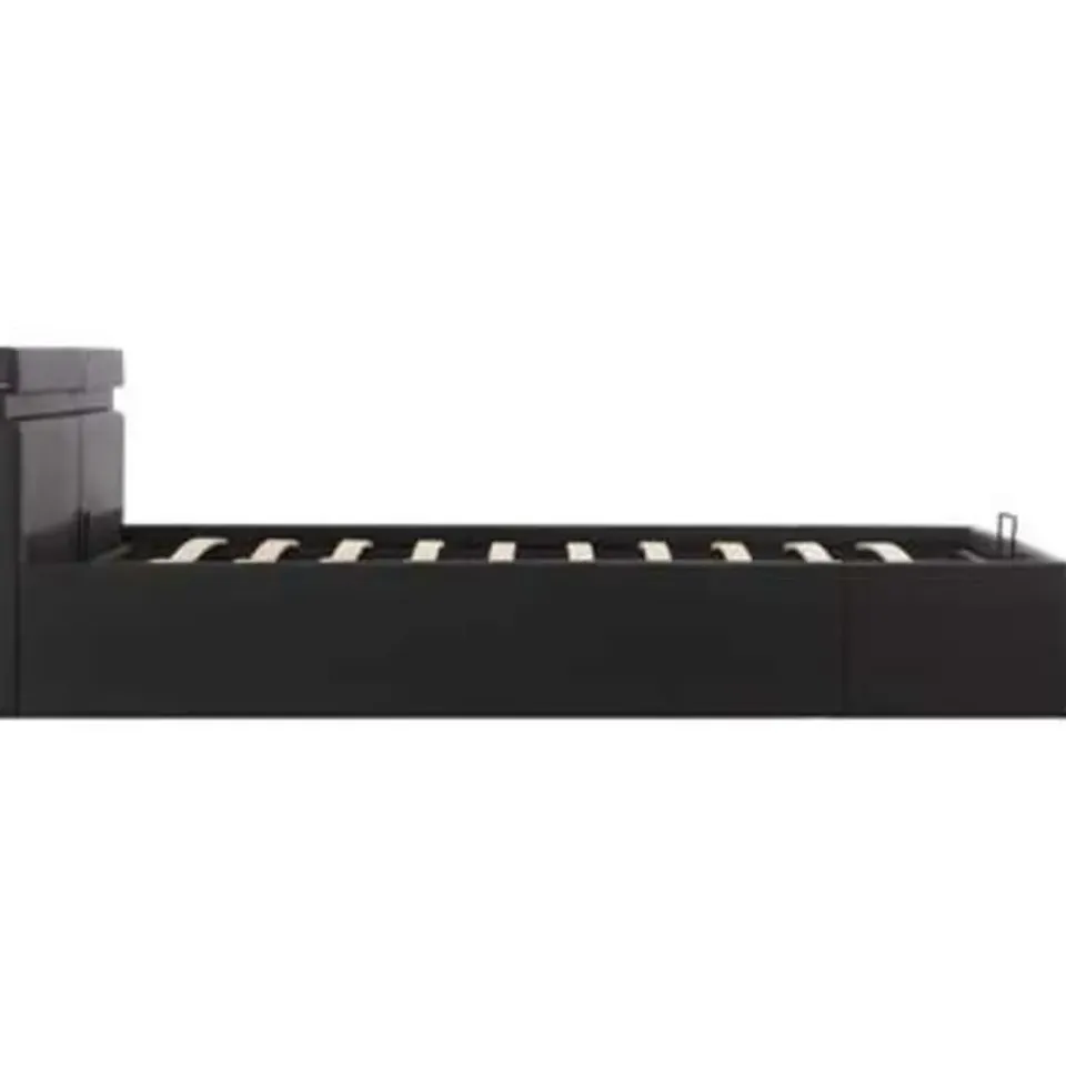 vidaXL - Bed met opbergruimte en LED - Zwart - Kunstleer - 160x200 cm Hot