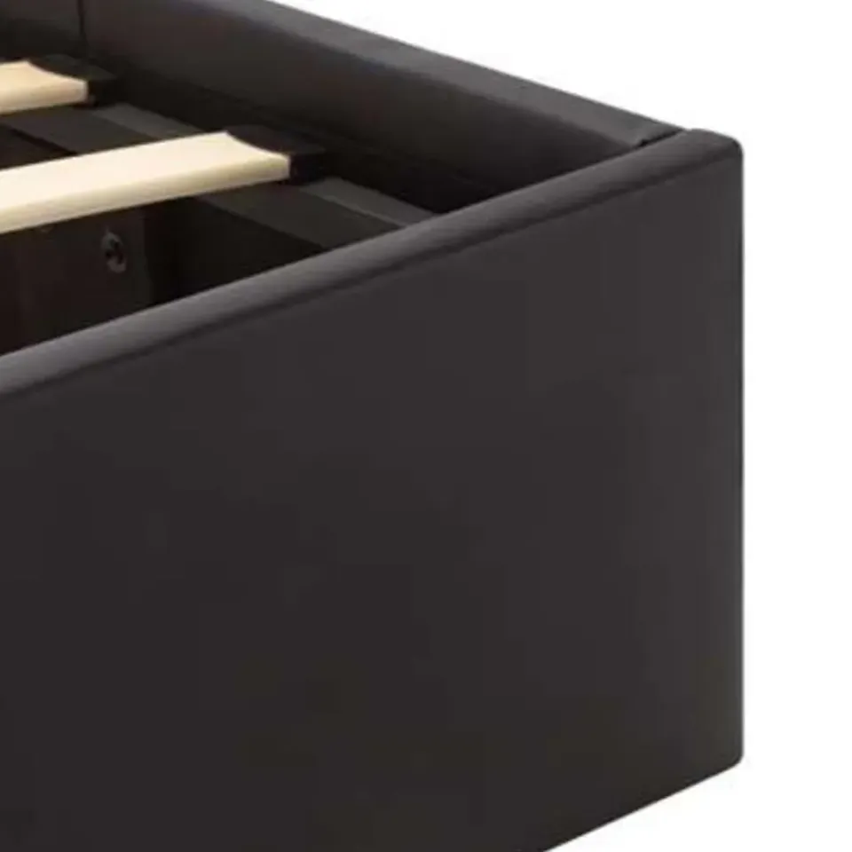 vidaXL - Bed met opbergruimte en LED - Zwart - Kunstleer - 160x200 cm Hot