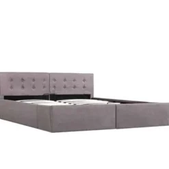 vidaXL - Bed met opbergruimte - Hydraulische stang - Taupe - Stof - 160x200 cm