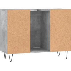 vidaXL - Betongrijs Wastafelonderkast - 1 deur 4 lades - Hout - 80x33x60 cm New