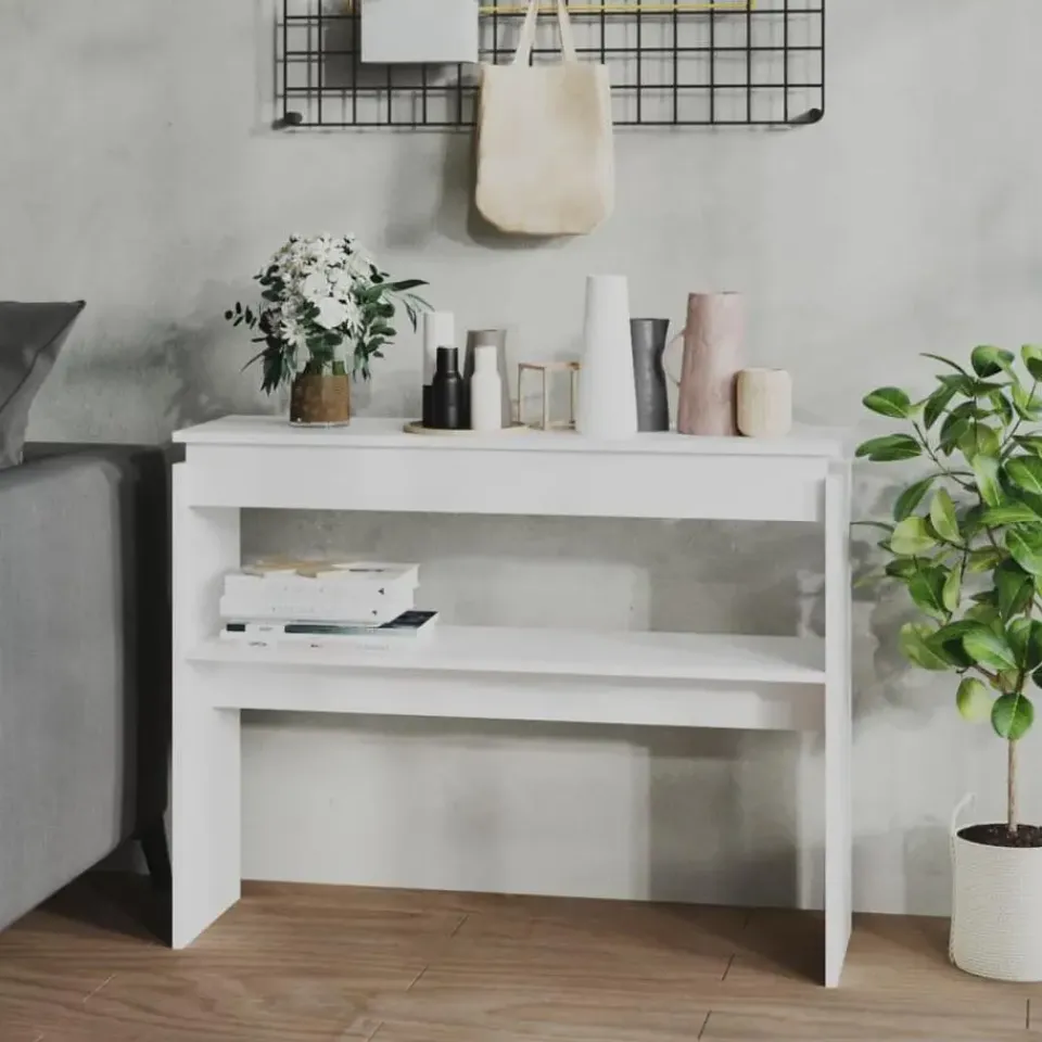 vidaXL - Bijzettafel - Wit - Bewerkt hout Hot