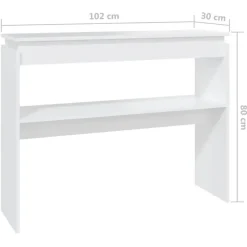vidaXL - Bijzettafel - Wit - Bewerkt hout Hot