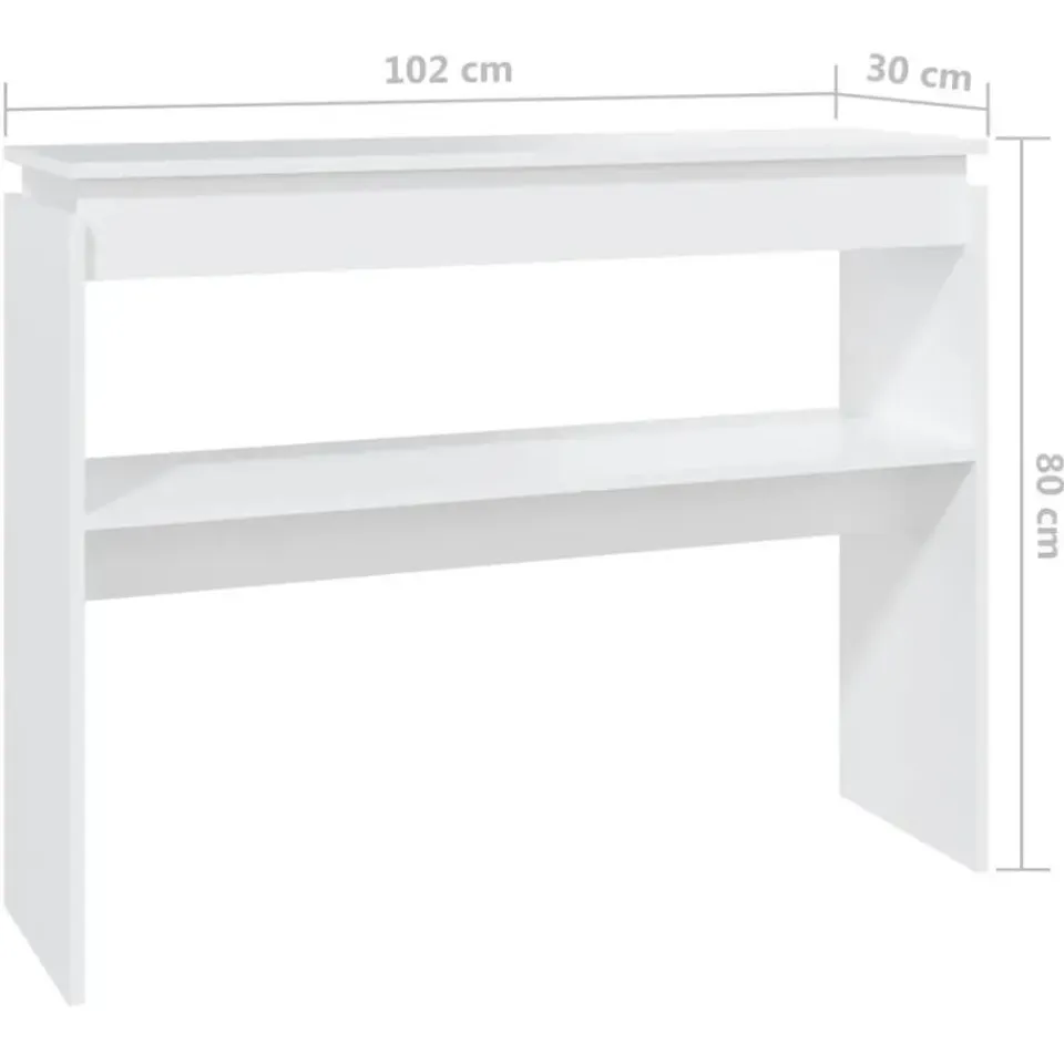 vidaXL - Bijzettafel - Wit - Bewerkt hout Hot