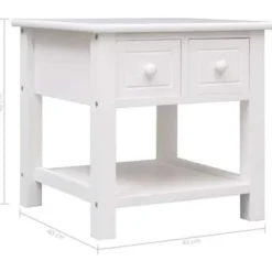 vidaXL - Bijzettafel - Wit - Hout Outlet