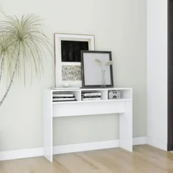 vidaXL - Bijzettafel - Wit - Bewerkt hout Online