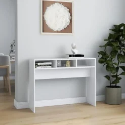 vidaXL - Bijzettafel - Wit - Bewerkt hout Online