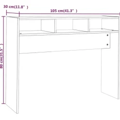 vidaXL - Bijzettafel - Wit - Bewerkt hout Online