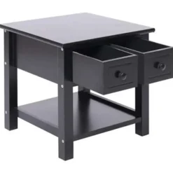 vidaXL - Bijzettafel - Zwart - Hout Online