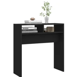 vidaXL - Bijzettafel - Zwart - Bewerkt hout Best