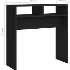 vidaXL - Bijzettafel - Zwart - Bewerkt hout Best