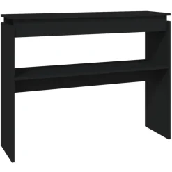 vidaXL - Bijzettafel - Zwart - Bewerkt hout Discount