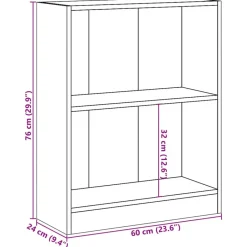 vidaXL - Boekenkast - Grijs - Bewerkt hout Hot