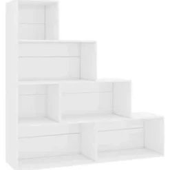 vidaXL - Boekenkast - Wit - Bewerkt hout