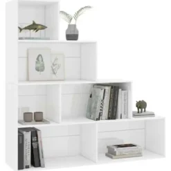 vidaXL - Boekenkast - Wit - Bewerkt hout