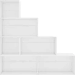 vidaXL - Boekenkast - Wit - Bewerkt hout