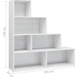 vidaXL - Boekenkast - Wit - Bewerkt hout
